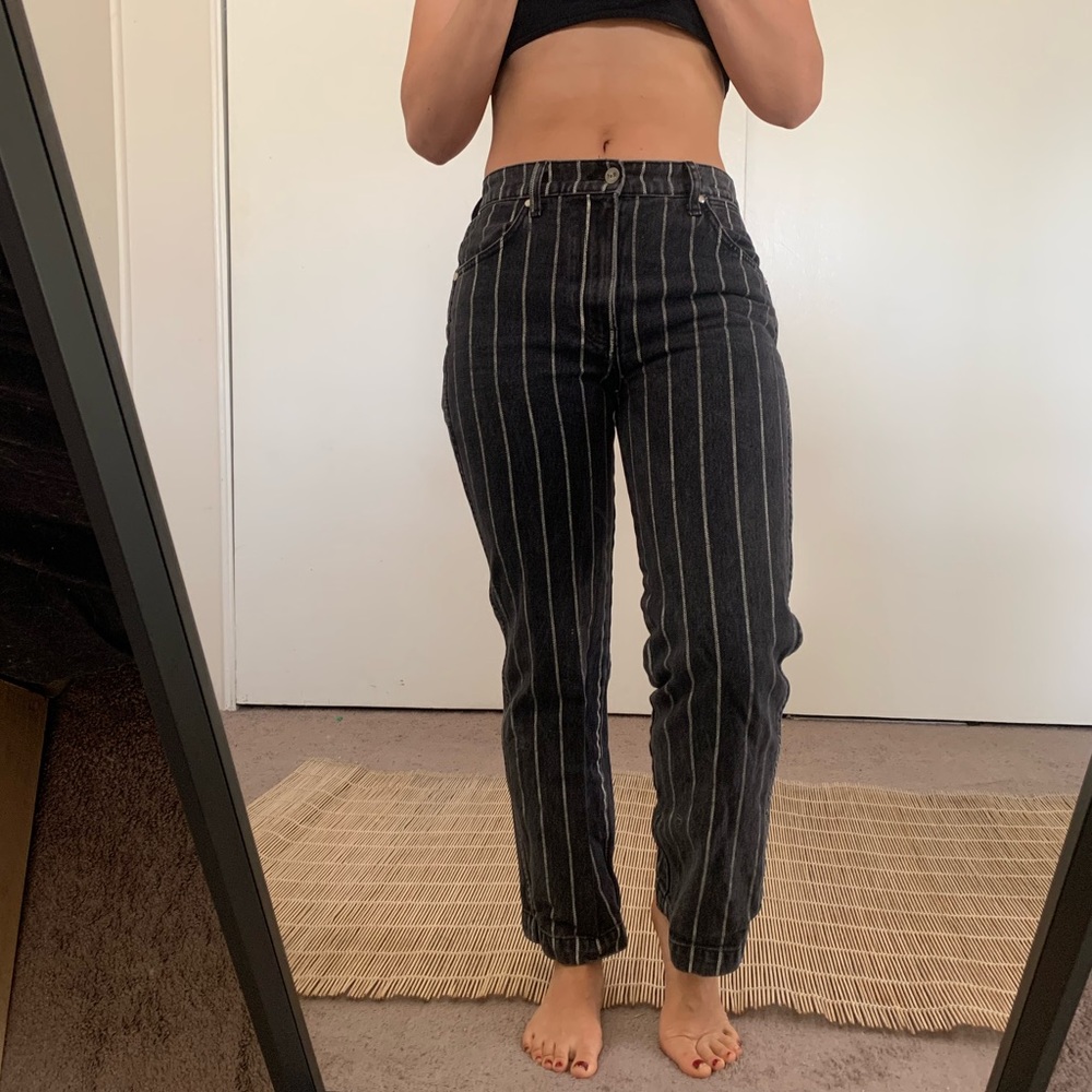 Reformation Pinstripe Roper Jean